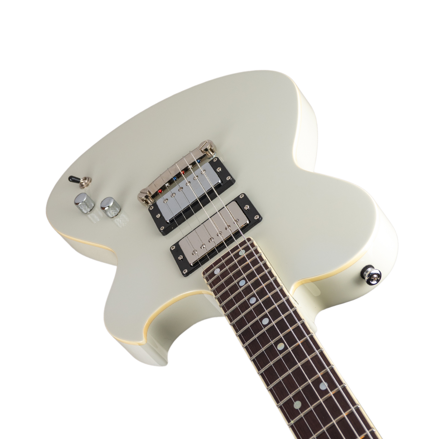 NEWMAN HONEYCOMB SENIOR HH GUITAR-X - BIANCO AVUS W/ CREAM BINDING