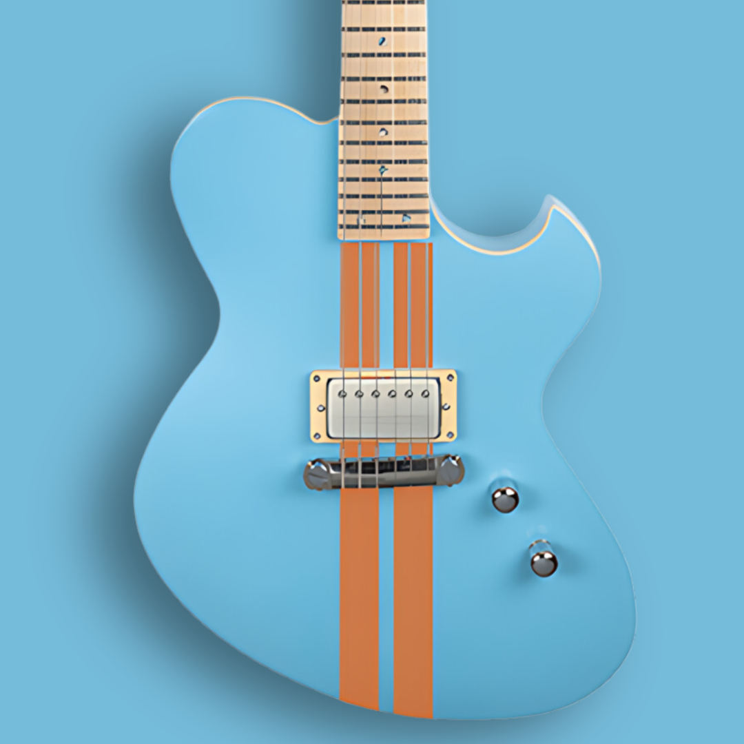 NEWMAN HONEYCOMB JUNIOR GT-40 FIXED PICKUPS - BABY BLUE W/ RACING STRIPES